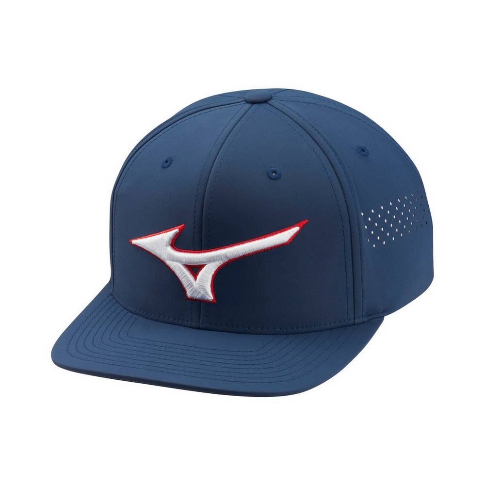 Mens Mizuno Tour Flat Snapback Hat Navy Philippines (ZRPFAG350)